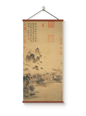 山水画茶室挂画宋代美学装饰画