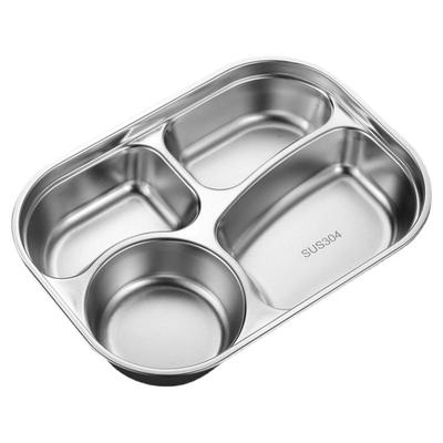 304不锈钢餐盘幼儿园饭盒食品级