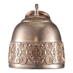 刻己中国风黄铜铃铛饕餮纹复古钥匙扣吊坠车挂件配饰声音清脆好听