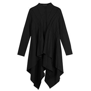 sdeer圣迪奥立领解构拼接不规则衬衫上衣女设计感小众S20480513