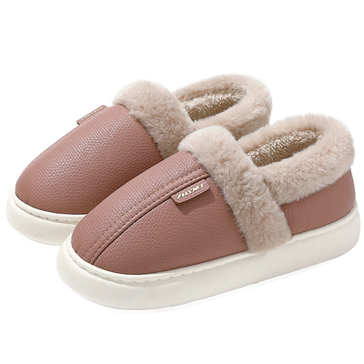 老人防水棉拖鞋女士冬季包跟保暖