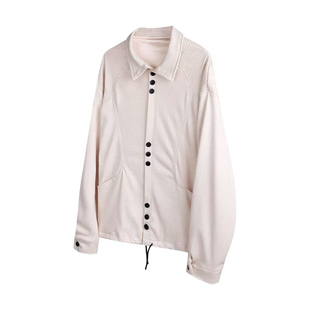 REBELTOREBEL 松弛感网眼Boxy/短宽纽扣教练夹克/四合扣抽绳外套