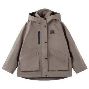 【特氟龙三防】男童户外机能工装硬壳运动春防雨抗皱休闲外套