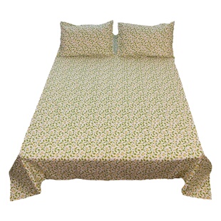 【A类无荧光剂全棉粗布防皱床单】100%纯棉小清新加厚老粗布凉席