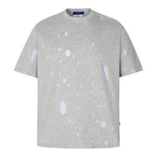 PMET 「侵蚀」破坏条纹撞色T恤 SlimFit版型合身剪裁夏季休闲短袖