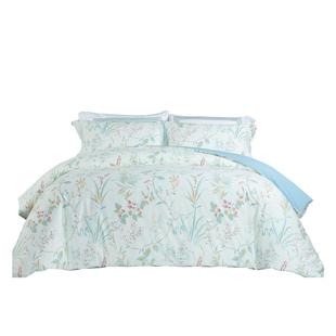 卡撒天娇精梳棉印花纯棉四件套100全棉春季花卉纯棉女孩