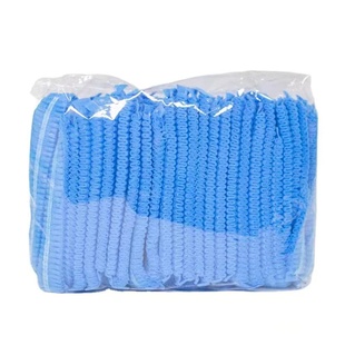 包邮一次性防护头套帽子透气美发厨房防掉发无尘室条形帽实验室