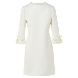 【艺术家联名】朗姿时尚艺术花瓣袖连衣裙女设计感2026年春季新款