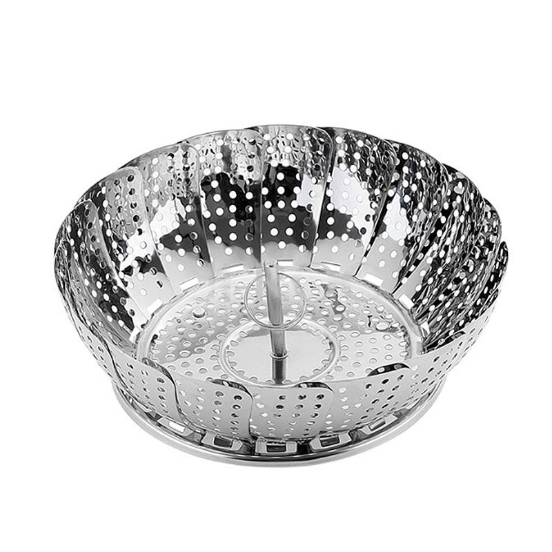 不锈钢折叠蒸笼创意多功能莲花11菜蒸9伸缩蒸笼厨房用具盘寸寸