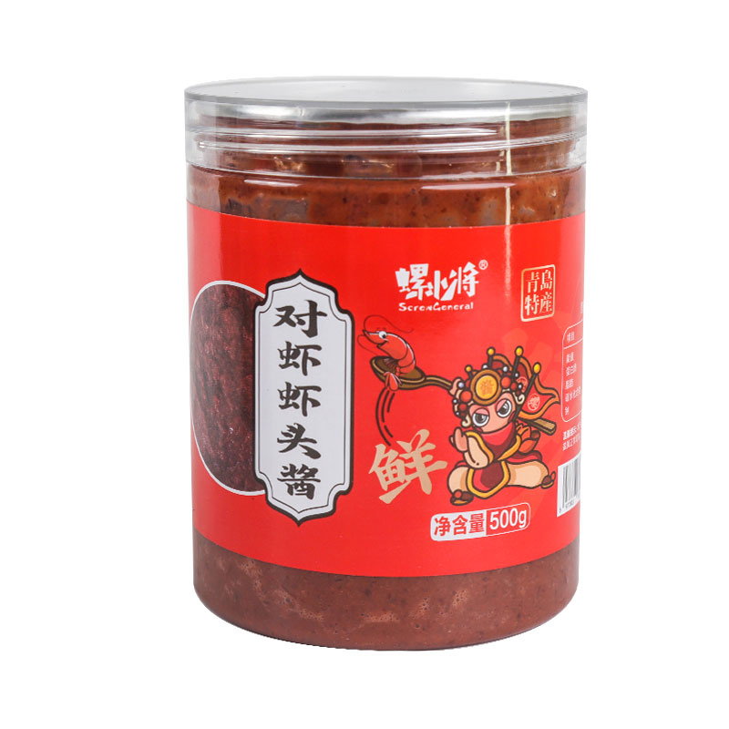 500g螺小将山东特产对虾虾头酱罐装非即食海鲜酱正宗纯虾酱下饭菜