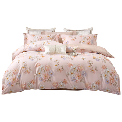 富丽真金家纺纯棉花卉四件套