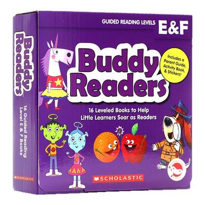 学乐点读版巴蒂小读者E和F16册英文原版绘本 Buddy Readers EF 英语启蒙小分级英语启蒙必读书赠音频导读课高频词好搭档趣味性故事