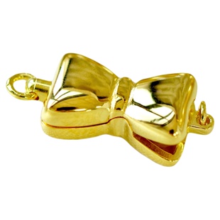 日本进口磁吸蝴蝶结扣头银镀铑金珍珠项链手链手工diy配件材料