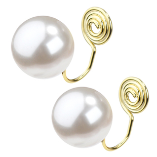 个性浮夸复古简约耳夹无耳洞女新款高级感蚊香盘珍珠高级流苏耳饰