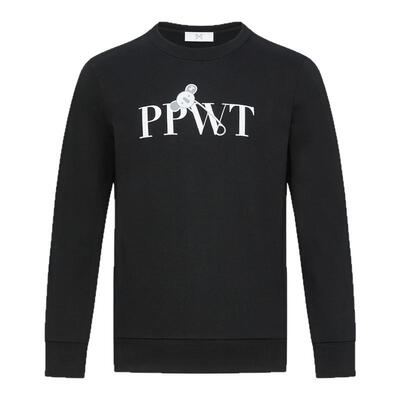 PP轻奢潮牌pleikpholppe春季新款时尚休闲圆领印花潮流舒适卫衣男