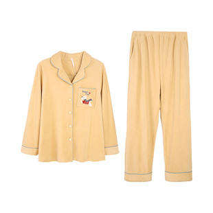 安之伴【巨保暖】睡衣女款秋冬季海岛绒宽松加厚珊瑚绒冬天家居服