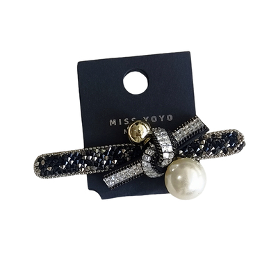 轻奢闪钻水晶发夹珍珠高级感精致鸭嘴夹发饰韩国碎发侧边前额发夹