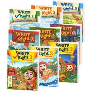【自营】原版进口瑞派英语写作Write Right Beginner 1/2/3级小学初高中英语写作专项训练 英语基础与写作剑桥少儿英语YLE KET教材