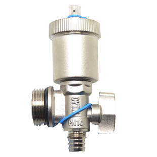 盾运阀门暖气片自动排气阀放气地暖分水器放水排水阀三尾件1寸6分