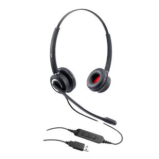 VT6300呼叫中心话务耳机头戴式固话降噪电商办公客服耳麦调音线控