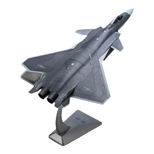 1:48中国歼20隐形战斗机模型 合金J20仿真飞机成品摆件收藏航展礼
