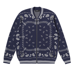 CNNAKUPENDA棒球服夹克腰果花针织春秋男女同款NKPD品牌休闲外套