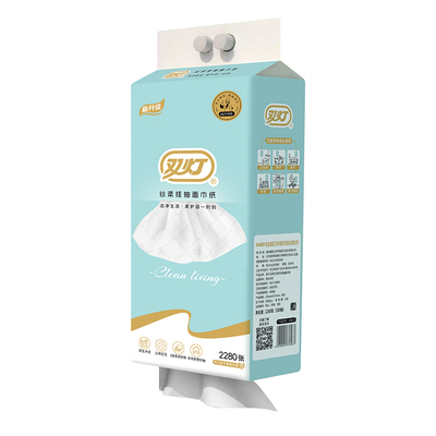 双灯丝柔挂抽面巾纸6层加厚2280张母婴可用纸巾悬挂式厕纸卫生纸