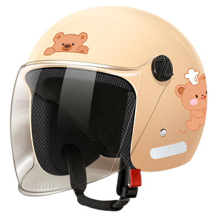 3c头盔电动车女男士冬季保暖四季通用电瓶摩托车半盔防雾安全帽