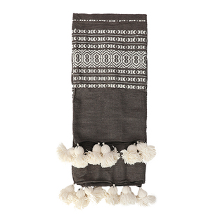 Roomology摩洛哥手工棉羊毛蓬蓬毯毛球毯沙发毯盖毯披肩pompom毯