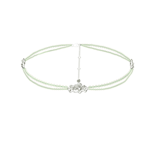 OINICIO初印舒适区系列葡萄珠珠花卉锁骨链女薄荷曼波项链choker