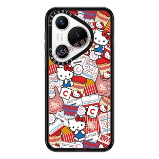 CASEOOTD可爱kitty猫凯蒂猫适用于华为pura80pro手机壳50周年KT猫华为PURA70/80/pro防摔壳pura80ultra/70pro