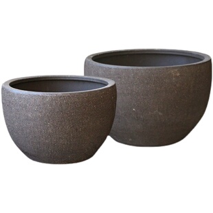 大口盆缸陶缸盆土陶缸养鱼盆睡莲盆缸花盆大口径荷花盆大码北欧风