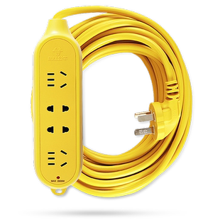 公牛电动摩托车充电延长插座户外防水防雨插线板加长超长线5/20米