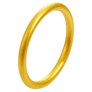 老凤祥黄金三生三世戒指情侣款足金素圈戒指环尾戒生日礼物送女友