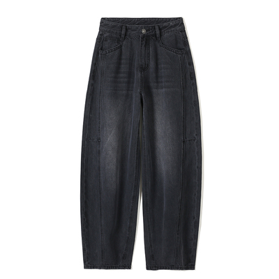 2026年早春新款女黑色弯刀裤