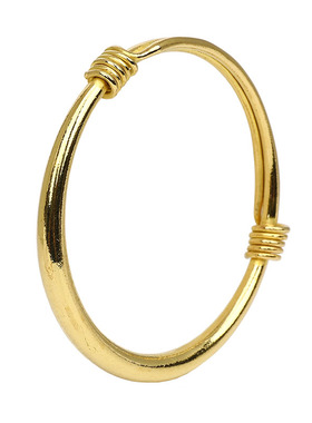 铜手镯女实心推拉活扣满天星闭口