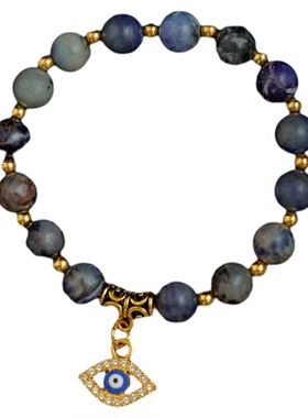 Vintage古着天然石眼睛手链