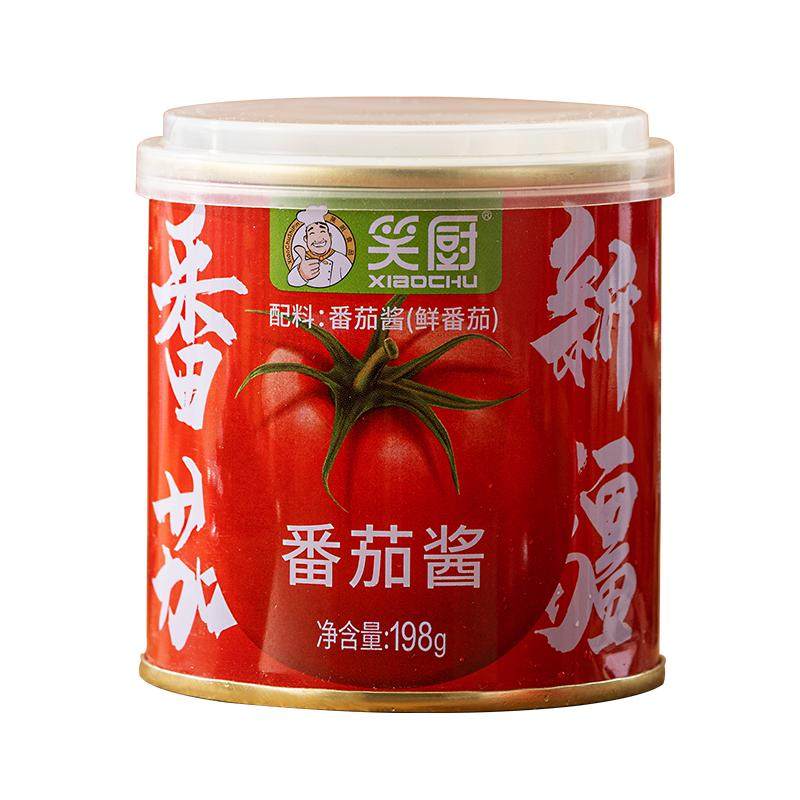 【笑厨】新疆家用纯番茄酱无添加防腐剂色素家用炒菜番茄汤198g