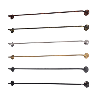 服装店挂钩上墙正挂壁挂衣架墙壁展示架墙上金色横杠细杆衣服架子