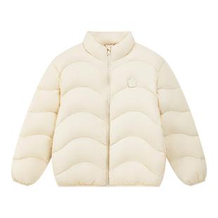 笛莎女大童初高中生立领羽绒短外套青少年立体花基础款轻便羽绒服