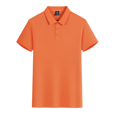 爱马仕橙polo衫工作服定制印logo