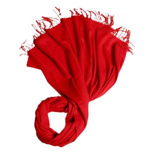 APCSHOP意单经典红色高品质羊绒披肩加厚百搭羊绒围巾女款2024新