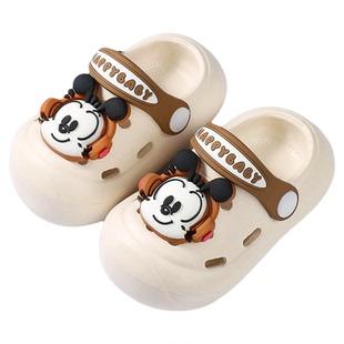 巴布豆宝宝拖鞋男宝洞洞鞋女宝一岁半夏室内防滑儿童2025新款防滑