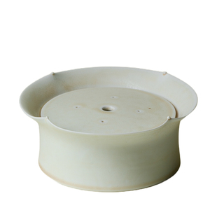 束刻 青芜窑变蓄水壶承陶瓷储水式干泡台养壶专用禅意高档小茶台