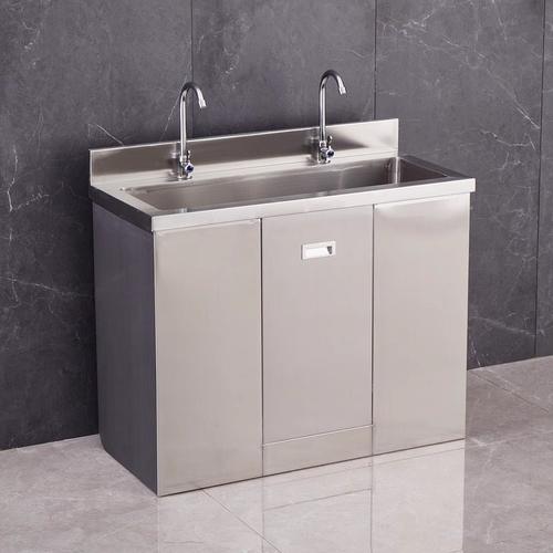 不锈钢水池水槽台面一体柜单双池沥水台洗菜洗手洗碗池工作台商用