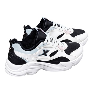 特步女鞋春季棉鞋加绒加厚保暖二棉老爹鞋子女款皮面休闲鞋运动鞋