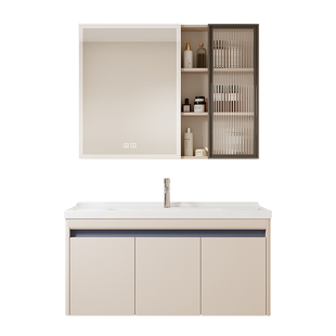 蜂窝铝浴室柜组合陶瓷一体盆40CM窄宽小户型洗手盆柜卫生间洗脸盆