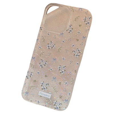 Glitter Full-Cover Bow Phone Case–Soft Sparkly Cover 适用 iPhone 15/16 Pro Max, FullBody Protection