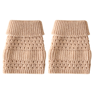 脚踝袜套堆堆袜秋冬加厚羊毛保暖脚裸脚腕袜脚脖套护腿套咖色袜子