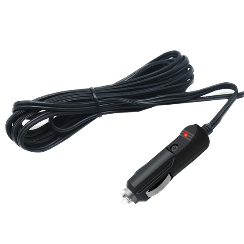 汽车12V24V点烟器插接头带线车载电器充气泵电源线头带灯保险丝管